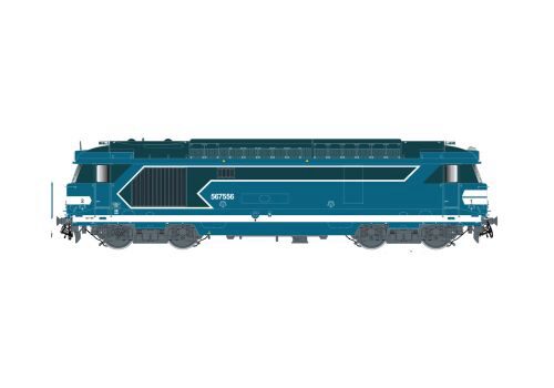 Jouef HJ2446 SNCF 4-achsige Diesellokomotive BB 567556 blau Logo casquette  Ep.V